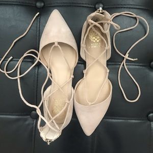 Vince Camuto Suede Lace up Flats